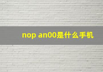 nop an00是什么手机